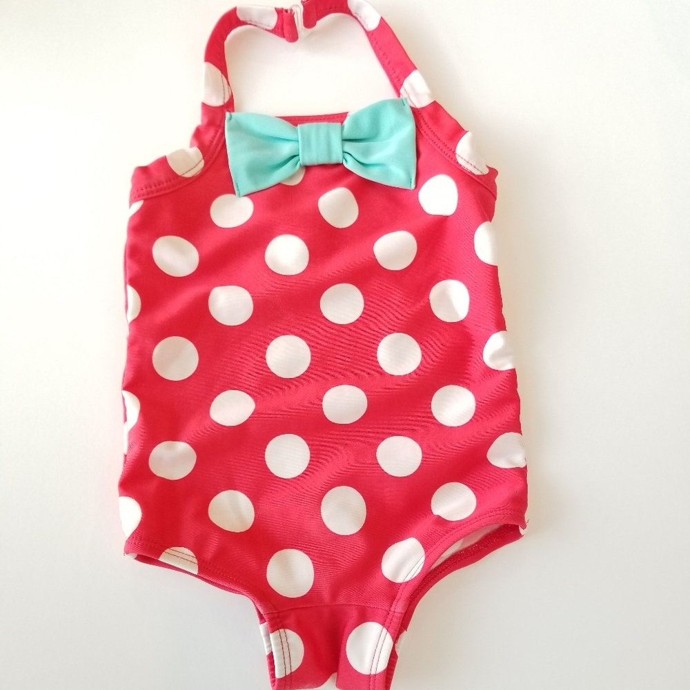 Cat & Jack polka dots one piece swimsuit
